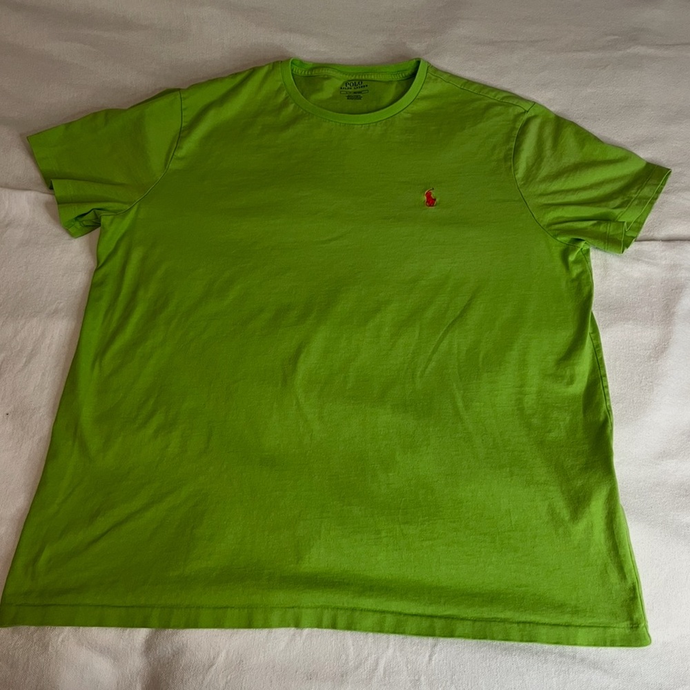 Women’s Lime Green Ralph Lauren Polo T Shirt Size Large EUC